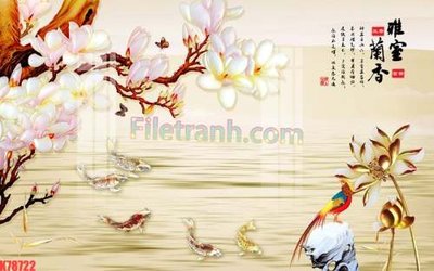 Download file gốc File tranh gốc dán tường đẹp K78722 (in mica) 3D