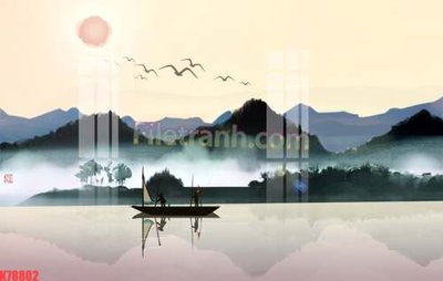 File tranh in trần File tranh gốc dán tường đẹp K78802 (ảnh gốc siêu nét)