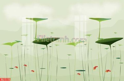 File gốc File tranh gốc dán tường đẹp K78867 (in tráng gương) hiện đại