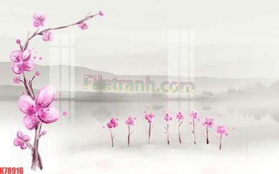 File in ấn File tranh gốc dán tường đẹp K78916 (bản gốc) cao cấp