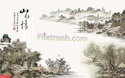 Ảnh gốc File tranh gốc dán tường đẹp K79081 (siêu chi tiết) để in ấn