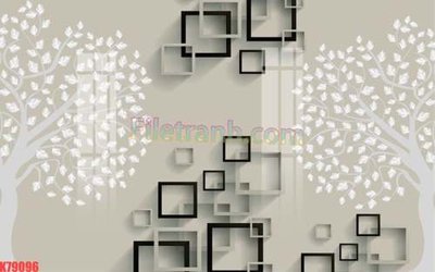 File in lụa File tranh gốc dán tường đẹp K79096 (tân cổ điển) File tranh gốc dán tường đẹp K79096