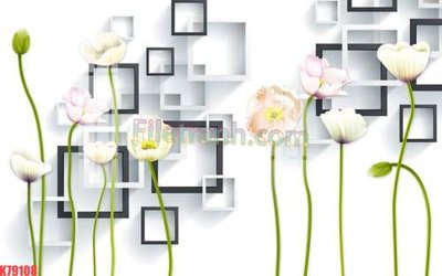 File in lụa File tranh gốc dán tường đẹp K79108 (tân cổ điển) File tranh gốc dán tường đẹp K79108