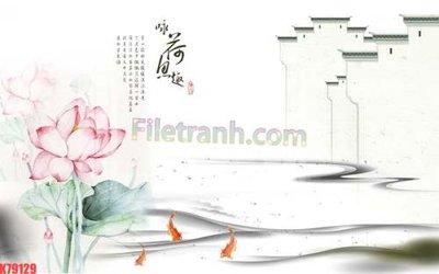 Ảnh gốc File tranh gốc dán tường đẹp K79129 (độ nét cao) in tráng gương