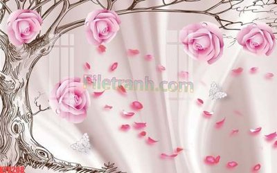 File tranh File tranh gốc dán tường đẹp K79208 (gốc) in film