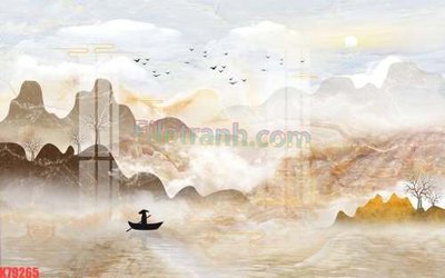 File tranh File tranh gốc dán tường đẹp K79265 (bản gốc) in lụa 3D