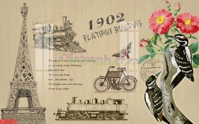 File gốc File tranh gốc dán tường đẹp K79315 (PNG) trong suốt (transparent)