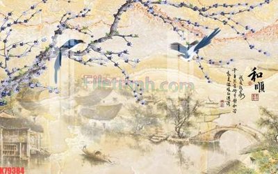 File ảnh File tranh gốc dán tường đẹp K79384 (gốc) in standee