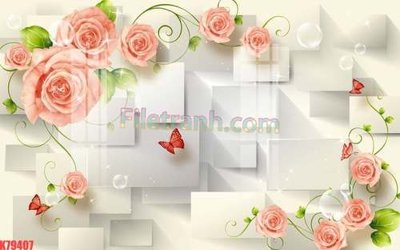 File gốc File tranh gốc dán tường đẹp K79407 (ảnh chi tiết) để in lụa