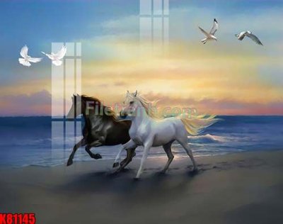 File gốc File tranh gốc tổng hợp K81145 (in lụa) tranh phong thủy