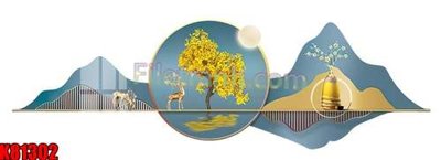 File PSD File tranh gốc tổng hợp K81302 (chất lượng in ấn)