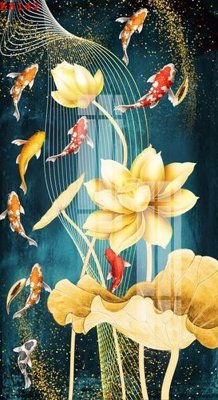 File gốc File gốc in tranh tổng hợp K8142 (in lụa) tranh phong thủy