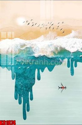 File in trần File tranh gốc tổng hợp K81874 (bản gốc 3D) sống động