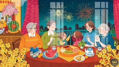 File gốc File gốc in tranh tổng hợp K8256 cho in ấn và thiết kế