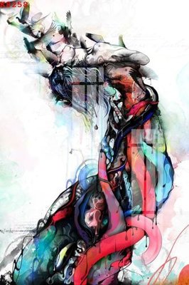 File gốc in ấn File gốc in tranh tổng hợp K8258 độ phân giải cao