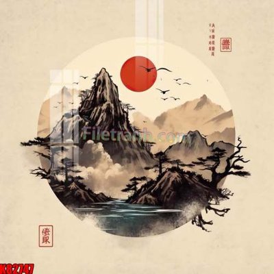 Download file gốc File tranh gốc tổng hợp K82747 (in lụa) cao cấp