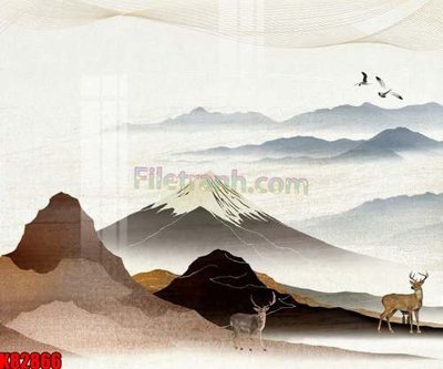 File ảnh File tranh gốc tổng hợp K82866 (gốc) in decal dán tường