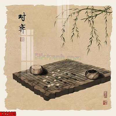 File in trần File tranh gốc tổng hợp K82885 (bản gốc 3D) sống động