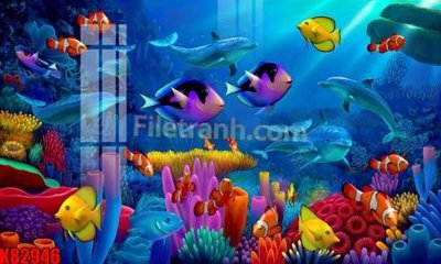 File gốc File tranh gốc tổng hợp K82946 (in lụa) họa tiết 3D