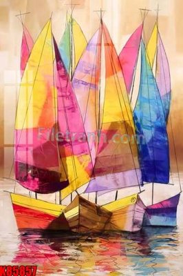 Ảnh gốc File tranh gốc tổng hợp K85857 (độ nét cao) in tráng gương