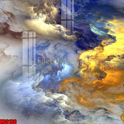 File in trần File tranh gốc tổng hợp K86136 (bản gốc 3D) sống động