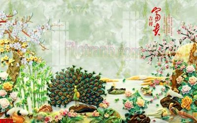 File PSD File gốc in tranh tổng hợp tường nền K87012 (bản gốc) độ phân giải cao