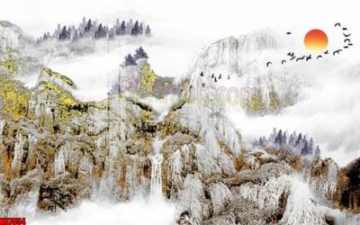 File tranh File gốc in tranh tổng hợp tường nền K87054 (bản gốc) in lụa 5D