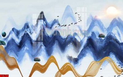 File in trần File gốc in tranh tổng hợp tường nền K87082 (bản gốc) phong cảnh