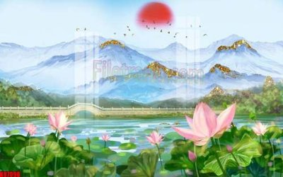 File gốc File gốc in tranh tổng hợp tường nền K87098 (in ấn) không giới hạn