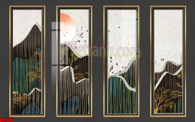 Tải file File gốc in tranh tổng hợp tường nền K87186 (ảnh gốc) in tranh kính