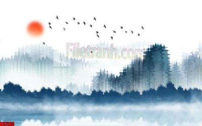 File in trần File gốc in tranh tổng hợp tường nền K87265 (bản gốc) bầu trời