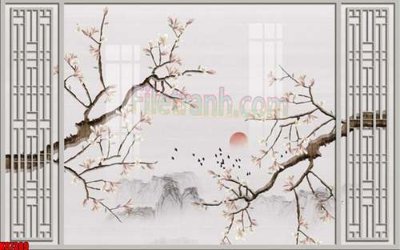 File tranh File gốc in tranh tổng hợp tường nền K87389 (bản gốc) in lụa dán tường