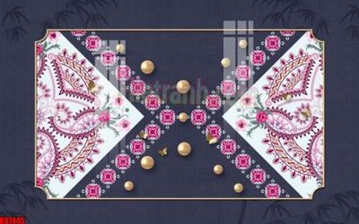 File tranh File gốc in tranh tổng hợp tường nền K87445 (bản gốc) in lụa 5D