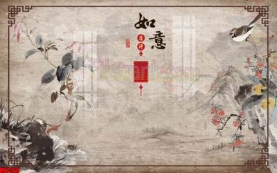 File in trần File gốc in tranh tổng hợp tường nền K87520 (bản gốc 3D) sống động