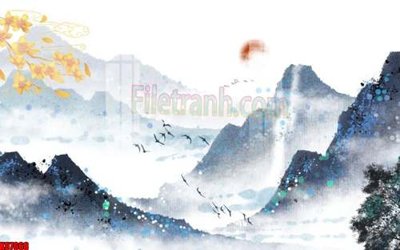 File ảnh File gốc in tranh tổng hợp tường nền K87668 (gốc) dùng in Pano