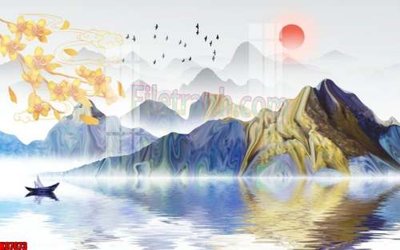 File gốc File gốc in tranh tổng hợp tường nền K87673 (in 3D) cho trang trí