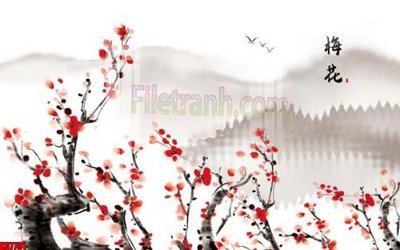 File in mica File gốc in tranh tổng hợp tường nền K87791 (bản gốc) làm vách ngăn