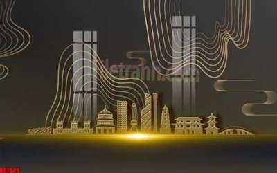 File tranh File gốc in tranh tổng hợp tường nền K87849 (gốc) phong cách tối giản