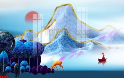 File gốc File gốc in tranh tổng hợp tường nền K87874 (thiết kế) cho in ấn