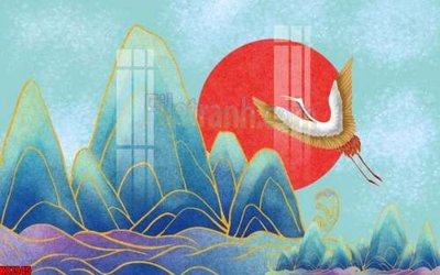 File gốc File gốc in tranh tổng hợp tường nền K87945 (in tráng gương) hiện đại