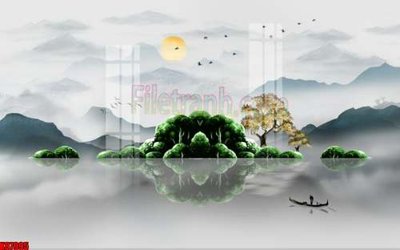 File tranh File gốc in tranh tổng hợp tường nền K87995 (bản gốc) in lụa 3D