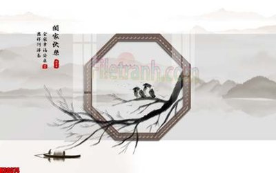 Tải file gốc in lụa File gốc in tranh tổng hợp tường nền K88074 siêu nét