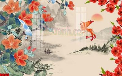 File ảnh File gốc in tranh tổng hợp tường nền K88438 (gốc) in standee