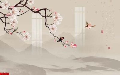 File gốc File tranh gốc tổng hợp tranh nền tường đẹp K89052 (in lụa) tranh thuận buồm