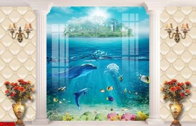 File gốc File tranh gốc tổng hợp tranh nền tường đẹp K89598 (cho in ấn) độc quyền