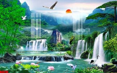 File in trần File tranh gốc tổng hợp tranh nền tường đẹp K89794 (bản gốc 3D) sống động