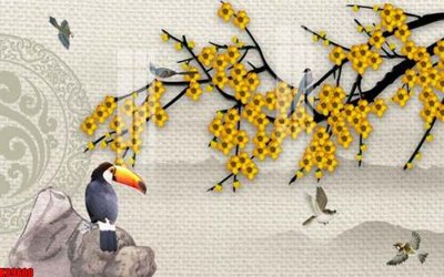 File tranh gốc in trần nhà File tranh gốc tổng hợp tranh nền tường đẹp K89800 3D