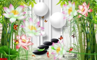 File gốc File tranh gốc tổng hợp tranh nền tường đẹp K90238 (in ấn) màu sắc trung thực