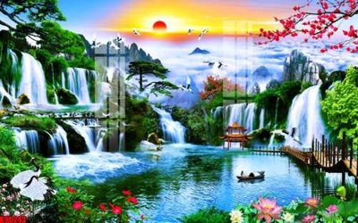 File ảnh gốc File tranh gốc tổng hợp tranh nền tường đẹp K90243 không vỡ nét