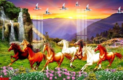 File gốc File tranh gốc tổng hợp tranh nền tường đẹp K90357 (in tráng gương) hiện đại